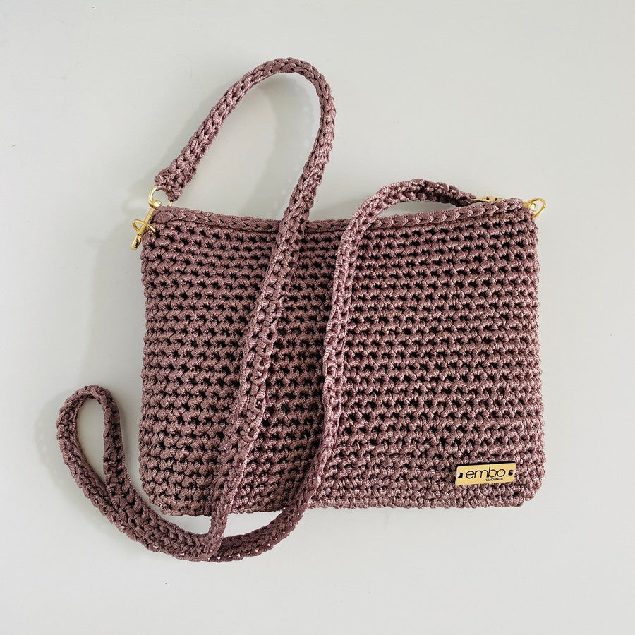 Viscose bag with crochet strap