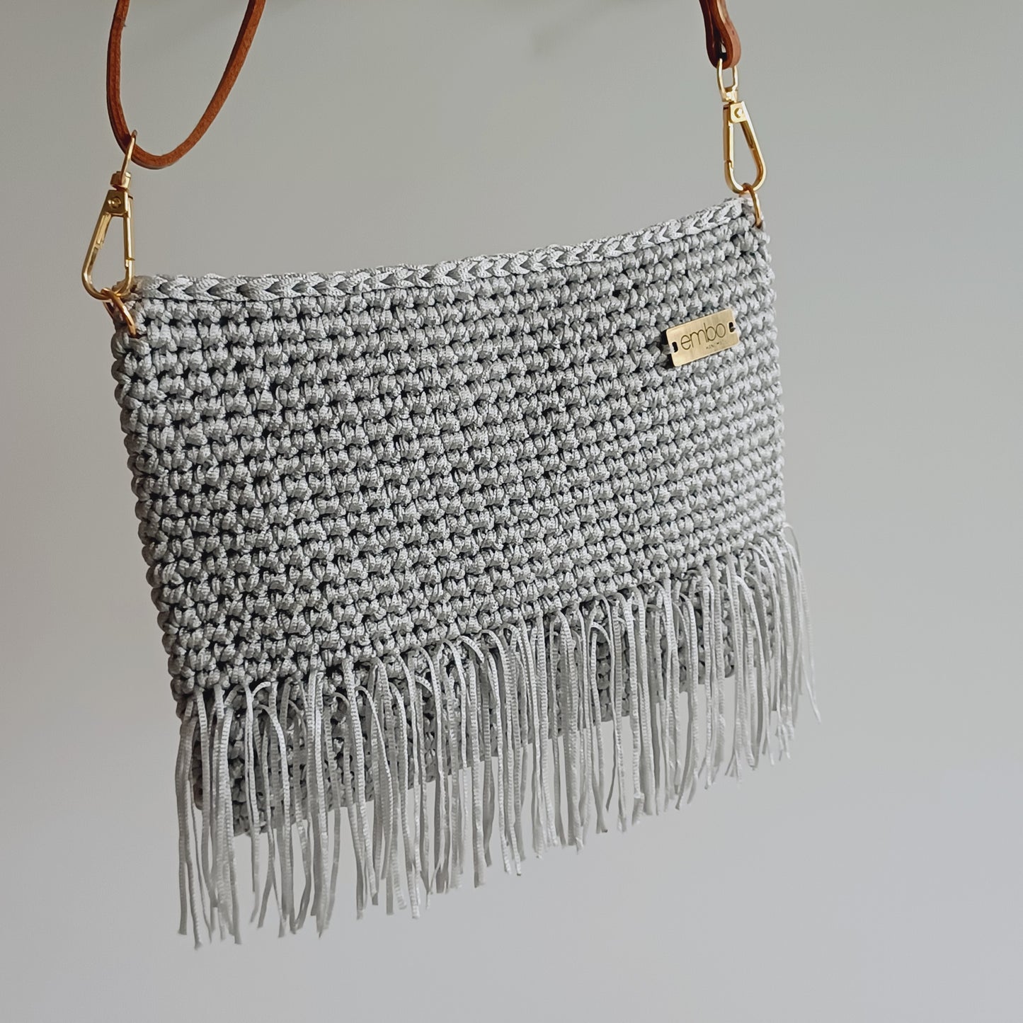 Tassel Bag with Faux Leather Strap